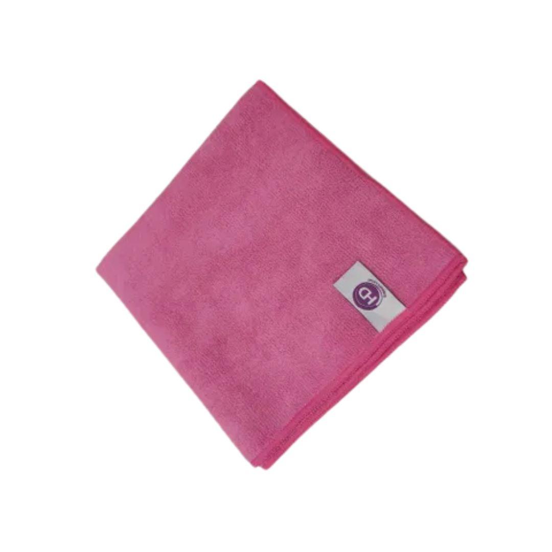 HyGenie Microfibre Cloths Pink 40x40cm 280gsm. Pack 10